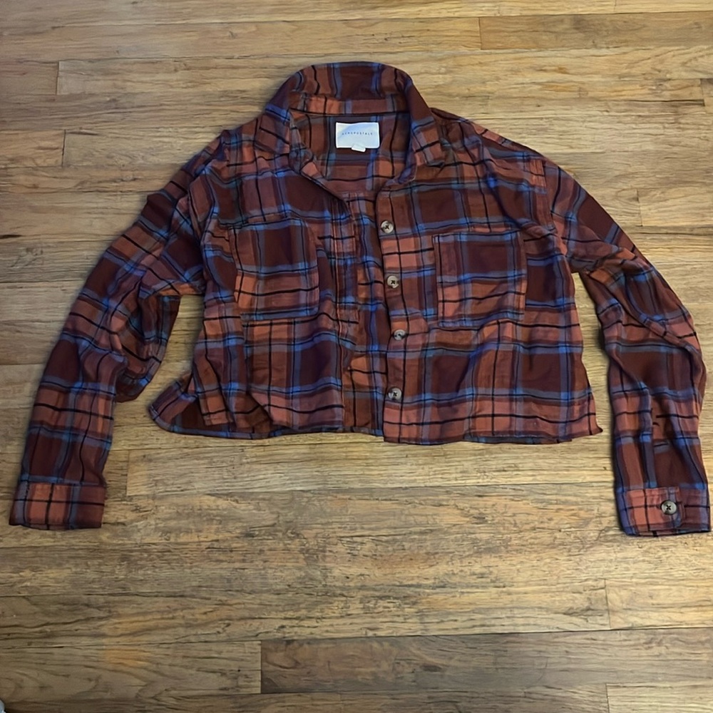 Aeropostale cropped flannel